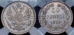 50 пенни 1891 года L