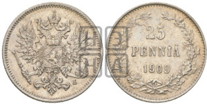 25 пенни 1909 года L