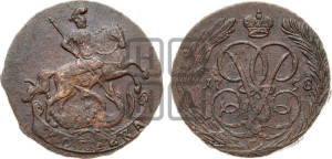 Копейка 1758 года (с вензелем Елизаветы I)