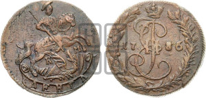 Денга 1786 года КМ (КМ, Сузунский монетный двор)