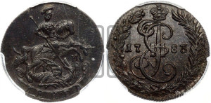 Денга 1783 года КМ (КМ, Сузунский монетный двор)