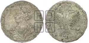 1 рубль 1726 года (Портрет влево, Московский тип, хвост орла узкий)