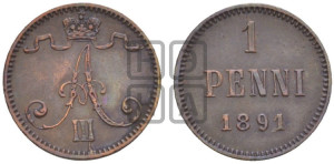 1 пенни 1891 года
