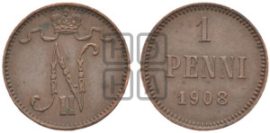 1 пенни 1908 года