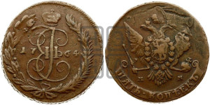 5 копеек 1764 года ММ (ММ, Красный  монетный двор)