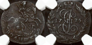 Полушка 1775 года ЕМ (ЕМ, Екатеринбургский монетный двор)