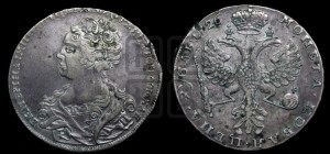 1 рубль 1726 года (Портрет влево, Московский тип, хвост орла узкий)