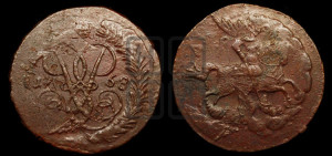 2 копейки 1758 года (гурт сетчатый)