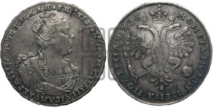 Полтина 1726 года (Портрет вправо, бюст внутри надписи)