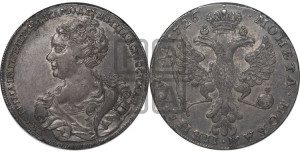 1 рубль 1726 года (Портрет влево, Московский тип, хвост орла узкий)