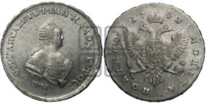 Полтина 1743 года ММД (ММД под портретом)