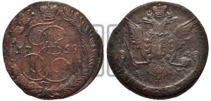 5 копеек 1769 года ЕМ (ЕМ, Екатеринбургский монетный двор)