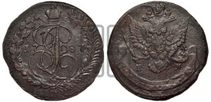 5 копеек 1787 года ЕМ (ЕМ, Екатеринбургский монетный двор)