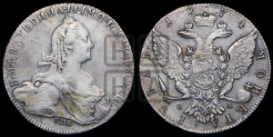 1 рубль 1774 года СПБ/ѲЛ ( СПБ, без шарфа на шее)