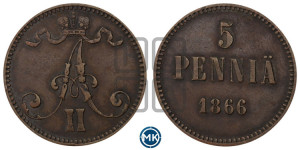 5 пенни 1866 года