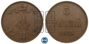 5 пенни 1875 года