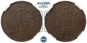 5 пенни 1898 года