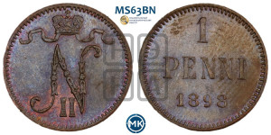 1 пенни 1898 года