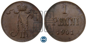 1 пенни 1901 года