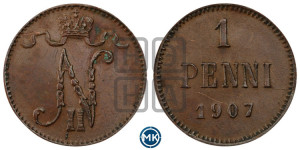 1 пенни 1907 года