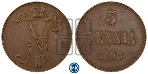 5 пенни 1908 года