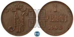 1 пенни 1908 года