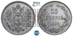 25 пенни 1909 года L