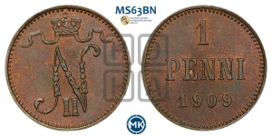 1 пенни 1909 года