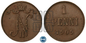 1 пенни 1909 года