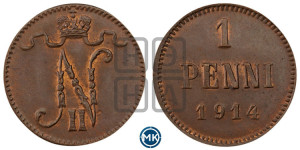 1 пенни 1914 года
