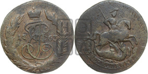 2 копейки 1763 года СПМ (СПМ, Санкт-Петербургский монетный двор)