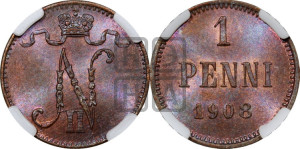 1 пенни 1908 года
