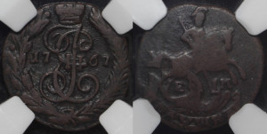 Полушка 1767 года ЕМ (ЕМ, Екатеринбургский монетный двор)