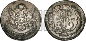 5 копеек 1766 года ММ (ММ, Красный  монетный двор)