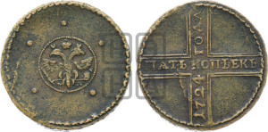 5 копеек 1724 года МД (”Крестовик”, со знаком монетного двора МД)