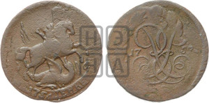 2 копейки 1757 года (гурт сетчатый)