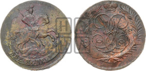2 копейки 1758 года (гурт сетчатый)