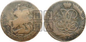 2 копейки 1758 года (гурт сетчатый)