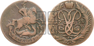 2 копейки 1758 года (гурт сетчатый)