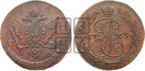 5 копеек 1765 года ЕМ (ЕМ, Екатеринбургский монетный двор)