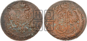 5 копеек 1766 года СПМ (СПМ, Санкт-Петербургский монетный двор)