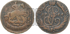 2 копейки 1766 года ММ (ММ, Красный  монетный двор)