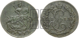 Денга 1783 года КМ (КМ, Сузунский монетный двор)