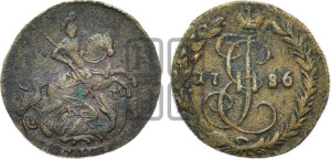 Денга 1786 года КМ (КМ, Сузунский монетный двор)