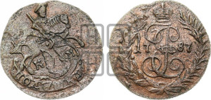 Полушка 1787 года КМ (КМ, Сузунский монетный двор)