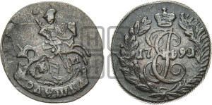 Полушка 1791 года КМ (КМ, Сузунский монетный двор)