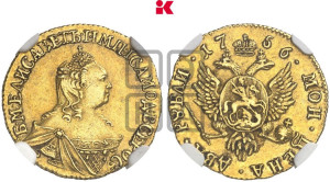 2 рубля 1756 года (без обозначения монетного двора)