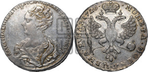 1 рубль 1726 года (Портрет влево, Московский тип, хвост орла узкий)