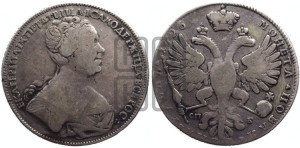 1 рубль 1726 года СП-Б (Портрет вправо, Петербургский тип, знак двора СПБ под орлом)