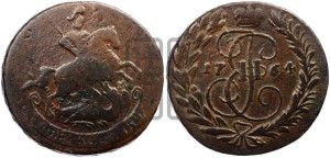 2 копейки 1764 года ММ (ММ, Красный  монетный двор)